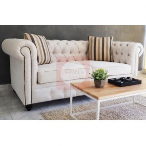 sofa chesterfield blanco